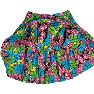 Pauline Asmar New York Colorful Print Pleated Skirt – Women’s Size M